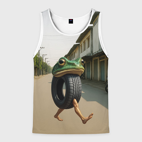 Мужская майка без рукавов Бонека Амбалабу мем / 3D-Белый – фото 1