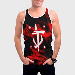 Майка-безрукавка мужская Doom красный огонь марса, цвет: 3D-белый — фото 2