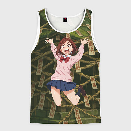 Мужская майка без рукавов Сиратори Айра испуганная в полете / 3D-Белый – фото 1