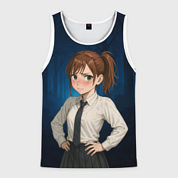 Майка-безрукавка мужская Сиратори Айра школьница, цвет: 3D-белый