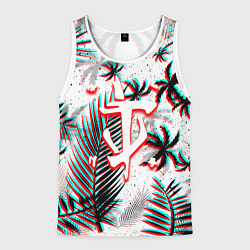 Мужская майка без рукавов Doom тропики глитч