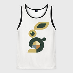 Майка-безрукавка мужская Черный кролик в стиле модерн, цвет: 3D-черный