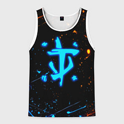 Мужская майка без рукавов Doom лёд и пламя краски