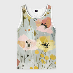 Мужская майка без рукавов Цветы и цветочки