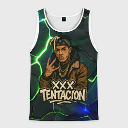 Майка-безрукавка мужская XXXTentacion anime style, цвет: 3D-белый