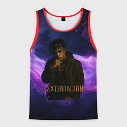 Майка-безрукавка мужская XXXTentacion - кулак, цвет: 3D-красный