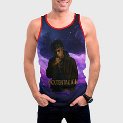 Майка-безрукавка мужская XXXTentacion - кулак, цвет: 3D-красный — фото 2