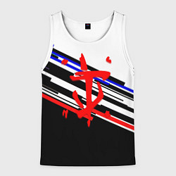 Майка-безрукавка мужская Doom line color, цвет: 3D-белый