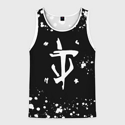 Мужская майка без рукавов Doom брызги белых красок