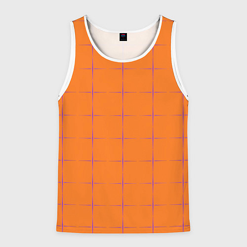 Мужская майка без рукавов Color orange stripe / 3D-Белый – фото 1