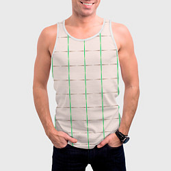 Майка-безрукавка мужская Color white stripes, цвет: 3D-белый — фото 2
