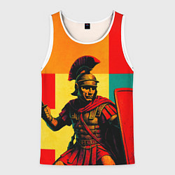 Мужская майка без рукавов Римский легионер поп-арт