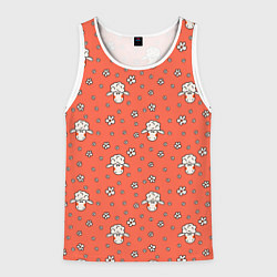 Мужская майка без рукавов Овечки в цветочках