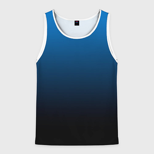 Мужская майка без рукавов Blue gradient / 3D-Белый – фото 1