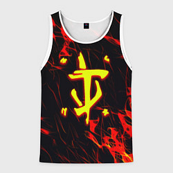 Майка-безрукавка мужская Doom огненные искры, цвет: 3D-белый