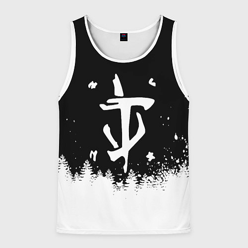 Мужская майка без рукавов Doom winter wild / 3D-Белый – фото 1