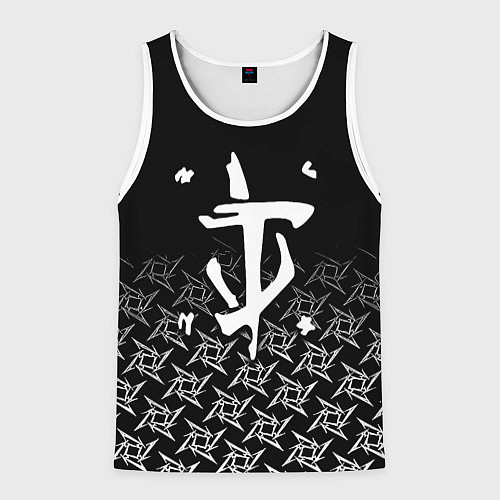 Мужская майка без рукавов Doom ninja / 3D-Белый – фото 1