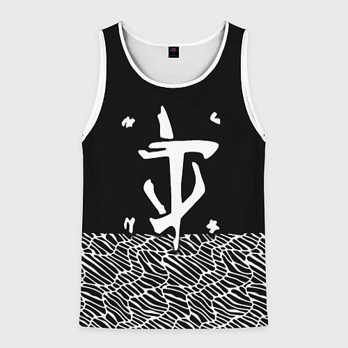 Мужская майка без рукавов Doom геометрия линии / 3D-Белый – фото 1