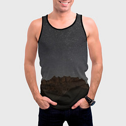 Майка-безрукавка мужская Массив Метеген под звездами, цвет: 3D-черный — фото 2