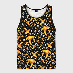 Майка-безрукавка мужская Грибной дождик, цвет: 3D-черный