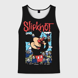 Майка-безрукавка мужская Слипкнот и Микки Маус - I push my fingers into my, цвет: 3D-черный