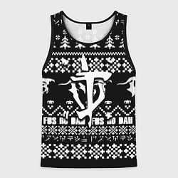 Мужская майка без рукавов Doom x elders scrolls pattern