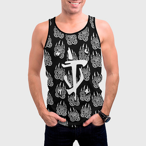 Мужская майка без рукавов Doom хищник леса / 3D-Черный – фото 3