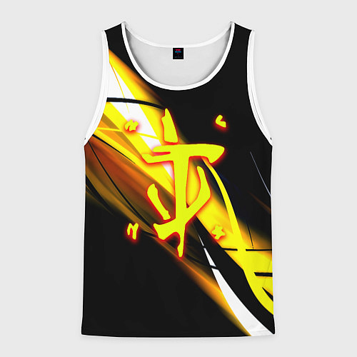 Мужская майка без рукавов Doom геометрия из полос / 3D-Белый – фото 1