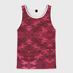 Майка-безрукавка мужская Малиновый комуфляж, цвет: 3D-белый