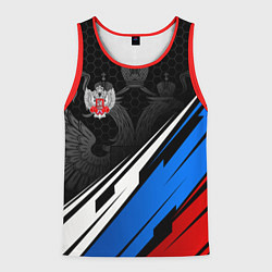 Мужская майка без рукавов Федерация бокса России - триколор