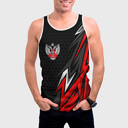 Майка-безрукавка мужская Федерация бокса - Россия, цвет: 3D-белый — фото 2