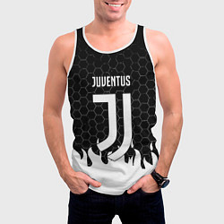 Майка-безрукавка мужская Juventus соты огонь, цвет: 3D-белый — фото 2