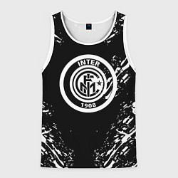 Майка-безрукавка мужская Inter белые штрихи красок, цвет: 3D-белый