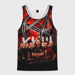 Майка-безрукавка мужская Король и Шут - КИШ, цвет: 3D-белый