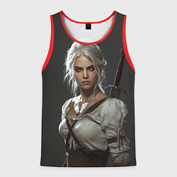 Мужская майка без рукавов Цири строгий взгляд