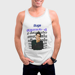 Майка-безрукавка мужская Шуга - BTS, цвет: 3D-белый — фото 2