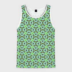 Мужская майка без рукавов Зелено-голубой калейдоскоп