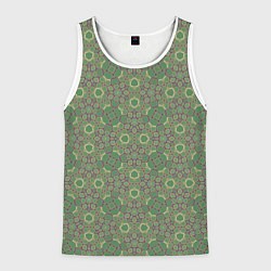 Мужская майка без рукавов Зелено-фиолетовый калейдоскоп