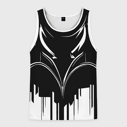 Мужская майка без рукавов Авиатор черный / 3D-Белый – фото 1