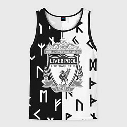 Майка-безрукавка мужская Liverpool символы текстура, цвет: 3D-черный