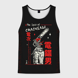 Мужская майка без рукавов Человек бензопила