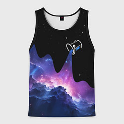 Майка-безрукавка мужская Потеки космической краски, цвет: 3D-черный