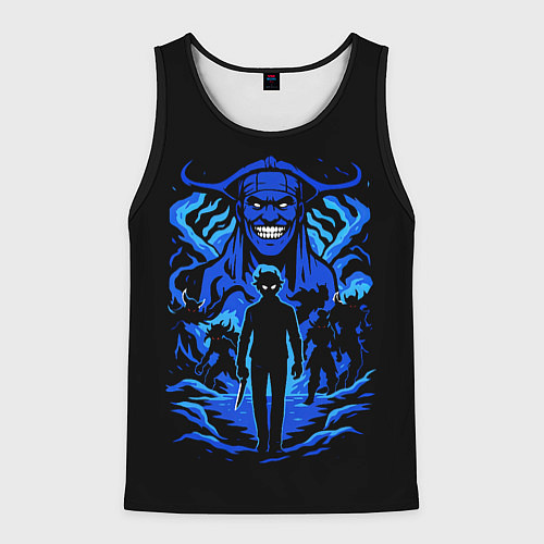 Мужская майка без рукавов Аниме Поднятие уровня в одиночку / 3D-Черный – фото 1