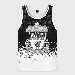 Мужская майка без рукавов Liverpool японские символы краски
