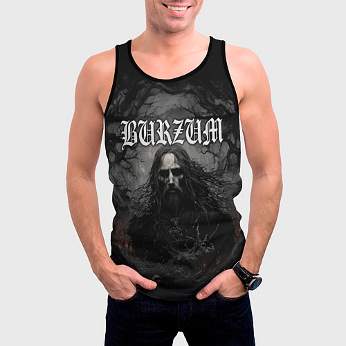 Мужская майка без рукавов Burzum Varg / 3D-Черный – фото 3