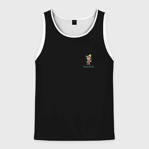 Мужская майка без рукавов Pinocchio / 3D-Белый – фото 1