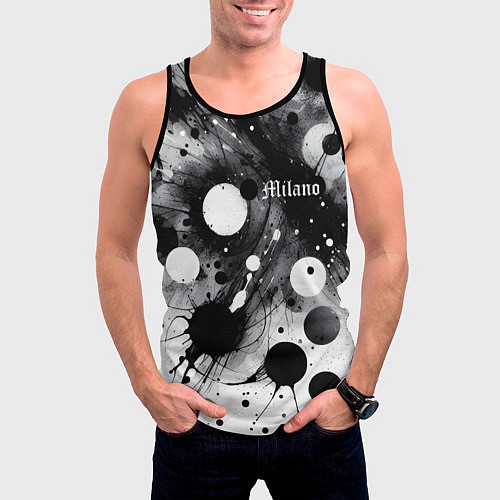 Мужская майка без рукавов Abstract fantasy pattern - Milano / 3D-Черный – фото 3