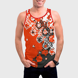 Майка-безрукавка мужская Красно-черная метаморфоза, цвет: 3D-красный — фото 2