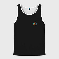 Майка-безрукавка мужская Motocross mountains, цвет: 3D-белый