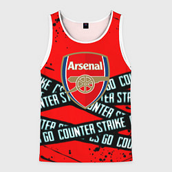 Майка-безрукавка мужская Arsenal x counter strike game, цвет: 3D-белый